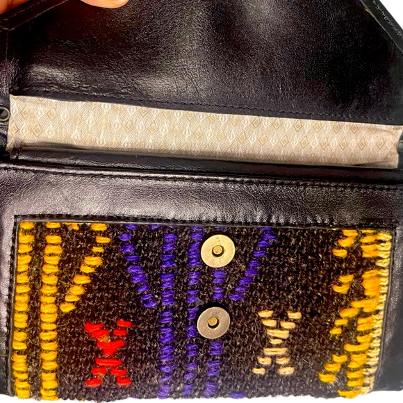 Handmade Woven Turkish Kilim Wallet Clutch, can Convert to Crossbody - Picture 12 of 16